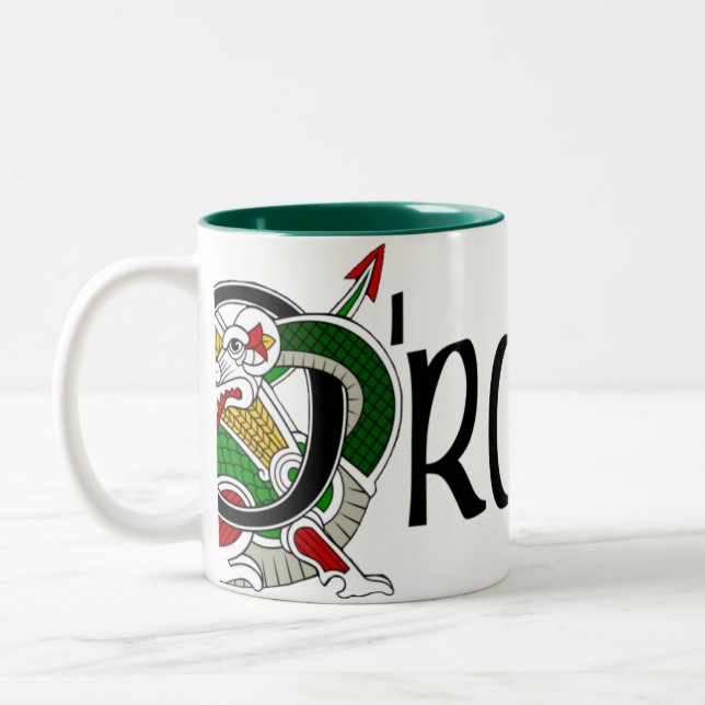 Café Em Dois Tons Caneca celta do dragão de O'Rourke (Esquerda)