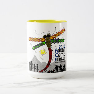 Café Em Dois Tons Caneca celta do festival 2015 de Austin