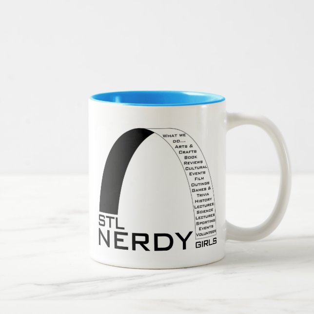 Café Em Dois Tons Caneca cerâmica das meninas Nerdy de STL (Direita)