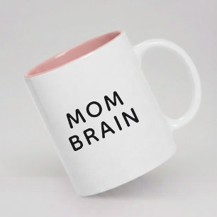 Café Em Dois Tons Caneca Cérebro de Mãe Moderna Presente do Dia das