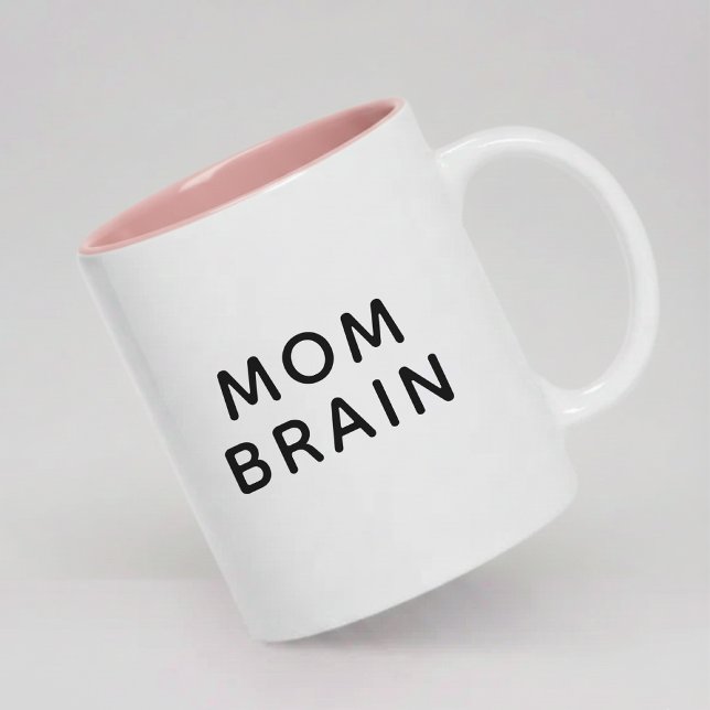 Café Em Dois Tons Caneca Cérebro de Mãe Moderna Presente do Dia das  (minimalist mom mug for her, mothers day mug for mom, birthday and christmas mug gift for mom)