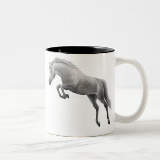 Café Em Dois Tons Caneca cinzenta de salto do cavalo