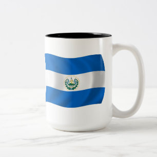 Café Em Dois Tons Caneca com a Bandeira de El Salvador