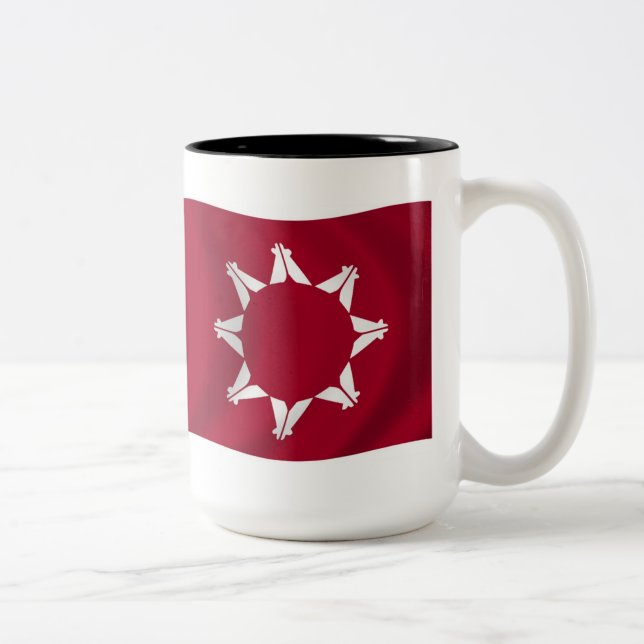Café Em Dois Tons Caneca com a Bandeira de Oglala Lakota (Direita)