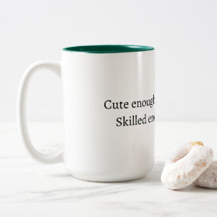 Café Em Dois Tons Caneca com citação engraçada de Enfermeira