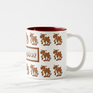 Café Em Dois Tons Caneca com Design de Camelo Bactriano