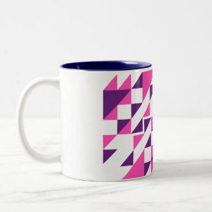 Café Em Dois Tons caneca com design de padrão único