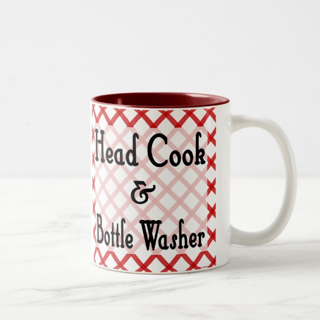 Café Em Dois Tons Caneca com Dito Engraçado de Cozinheiro Chefe e La (Direita)