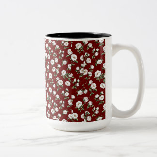 Café Em Dois Tons Caneca com Estampa de Flores
