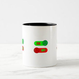 Café Em Dois Tons Caneca Com Interruptor De Humor Engraçado