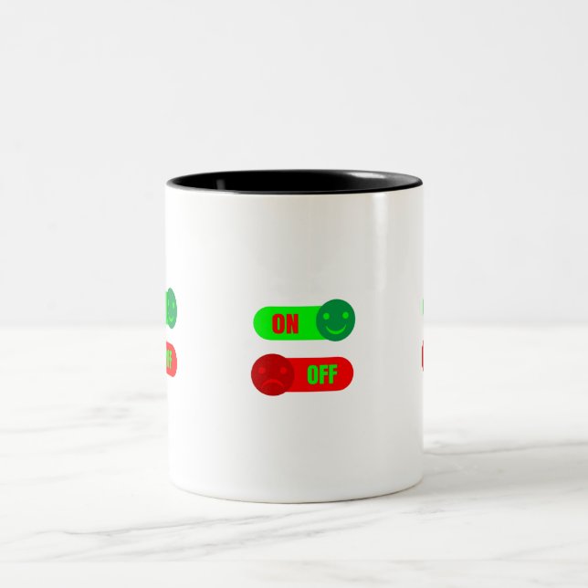 Café Em Dois Tons Caneca Com Interruptor De Humor Engraçado (Centro)