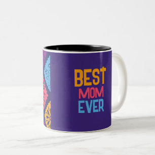 Café Em Dois Tons Caneca com Padrão Colorido de Papel Picado para Fe