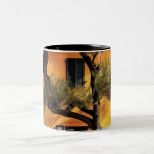 Café Em Dois Tons Caneca com padrão de figura de palito preta   Mini