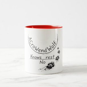 Café Em Dois Tons Caneca com Pegada de Pata de Lobo de Conscientizaç