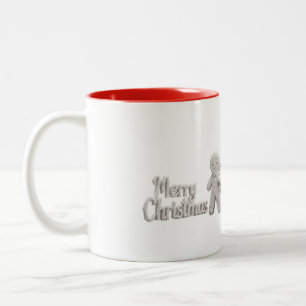 Café Em Dois Tons Caneca com Sinal de Boas Festas de Origami Biscoit