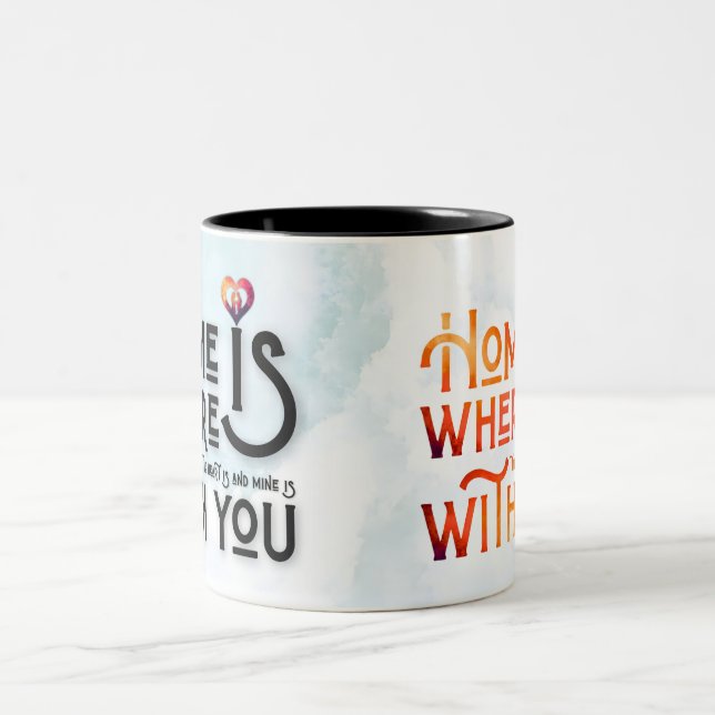 Café Em Dois Tons Caneca Combo de Citação de Alma Gêmea Romântica e  (Centro)