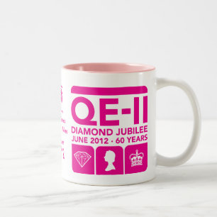 Café Em Dois Tons Caneca comemorativa do jubileu de diamante