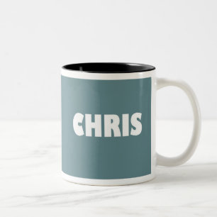 Café Em Dois Tons caneca conhecida Azul-cinzenta de Chris
