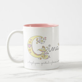 Café Em Dois Tons Caneca conhecida do monograma do significado de G