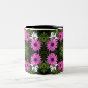 Café Em Dois Tons Caneca cor-de-rosa da margarida de Kula