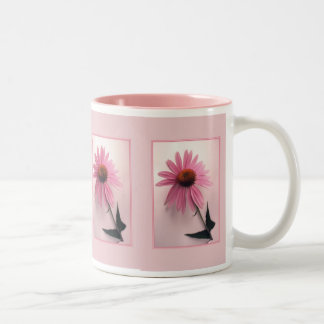 Café Em Dois Tons Caneca cor-de-rosa de Coneflower