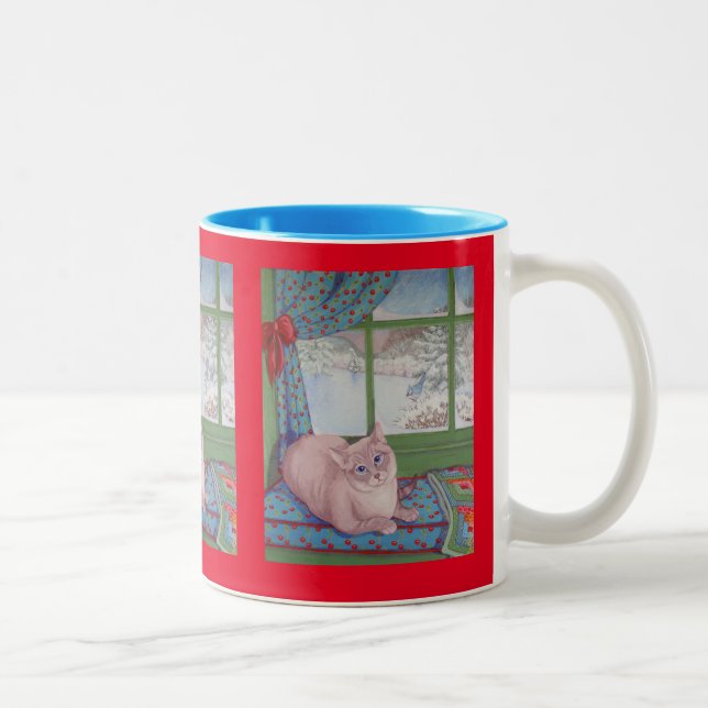 Café Em Dois Tons Caneca Cozy Window de Cookie (Direita)