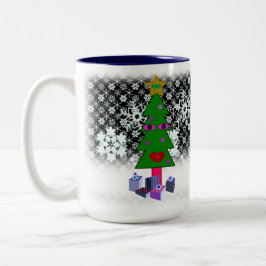 Café Em Dois Tons Caneca Curiosa de Natal