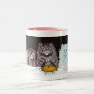 Café Em Dois Tons Caneca da acção de graças dos gatos de Louis Wa