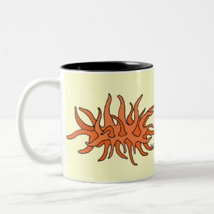 Café Em Dois Tons caneca da anêmona de mar dos ekos
