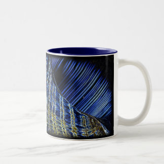 Café Em Dois Tons Caneca da arte de Shell Digital