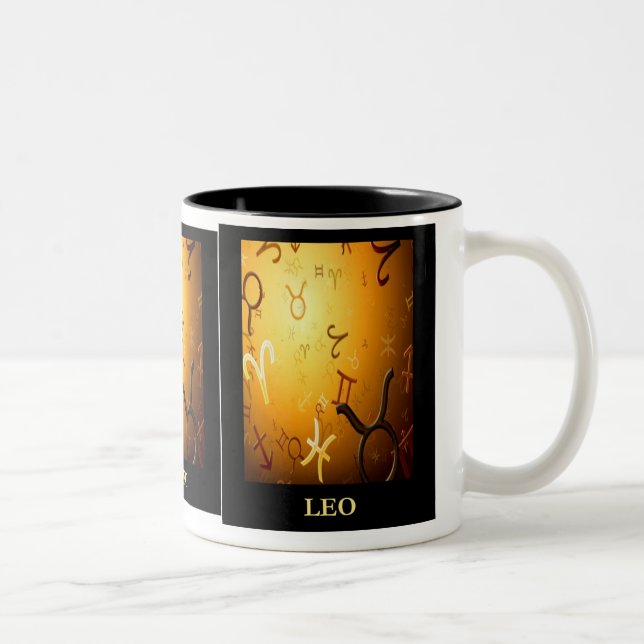 CAFÉ EM DOIS TONS CANECA DA ASTROLOGIA DE LEO (Direita)