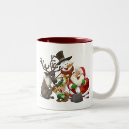 Café Em Dois Tons Caneca da banda de jarro do Natal