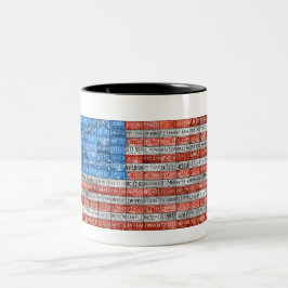Café Em Dois Tons Caneca da bandeira da matrícula de Michigan