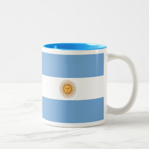 Café Em Dois Tons Caneca da bandeira de Argentina