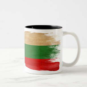 Café Em Dois Tons Caneca da bandeira de Bulgária
