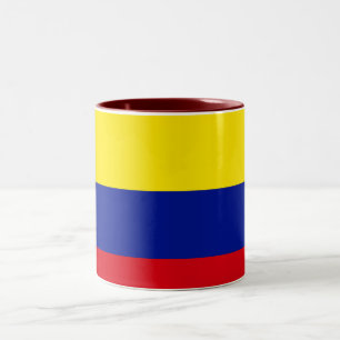 Café Em Dois Tons Caneca da bandeira de Colômbia