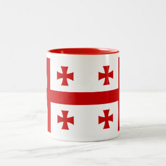 Café Em Dois Tons Caneca da bandeira de Geórgia