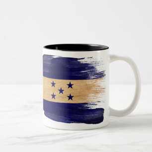 Café Em Dois Tons Caneca da bandeira de Honduras