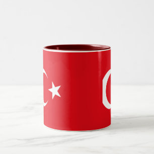 Café Em Dois Tons Caneca da bandeira de Turquia