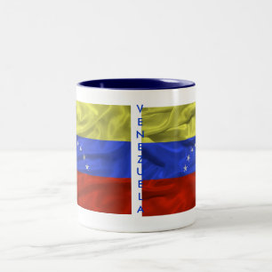 Café Em Dois Tons Caneca da bandeira de Venezuela
