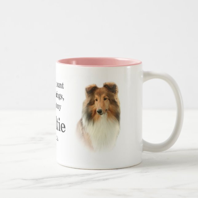 Café Em Dois Tons Caneca da bênção de Sheltie (Direita)