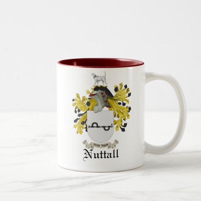 Café Em Dois Tons Caneca da brasão de Nuttall (Direita)
