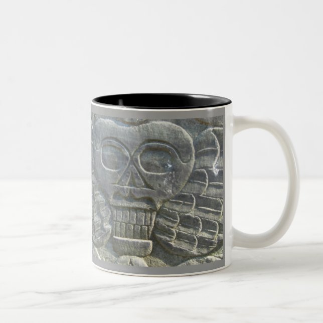Café Em Dois Tons caneca da cabeça de morte (Direita)
