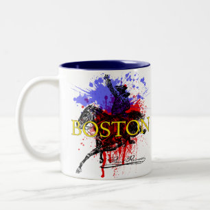 Café Em Dois Tons Caneca da campainha de Boston Paul Revere