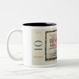 Café Em Dois Tons Caneca da cédula de Checoslováquia 10 Korun