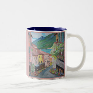 Café Em Dois Tons Caneca da cidade de Bellagio