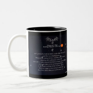 Café Em Dois Tons Caneca da coleção do zodíaco de Leo