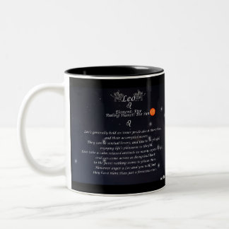 Café Em Dois Tons Caneca da coleção do zodíaco de Leo