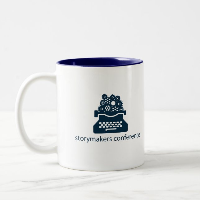 Café Em Dois Tons Caneca da conferência de Storymakers (Esquerda)