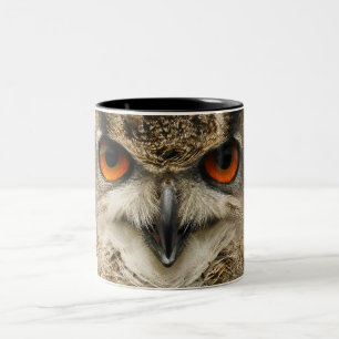 Café Em Dois Tons Caneca da coruja de Eagle - caneca da coruja de